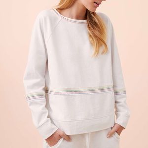 Lou & Grey NWOT Rainbow Embroidered Sweatshirt